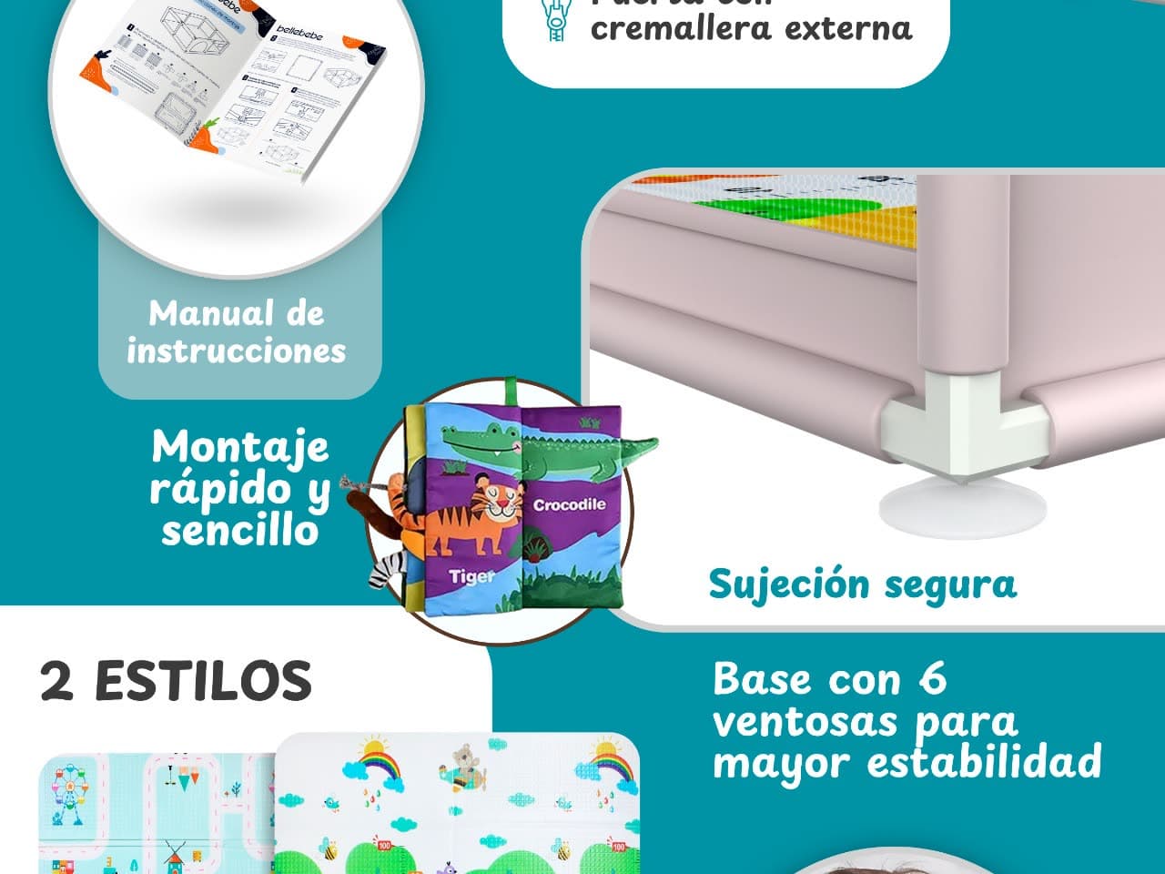 Montaje rápido y sencillo, disponible en dos estilos